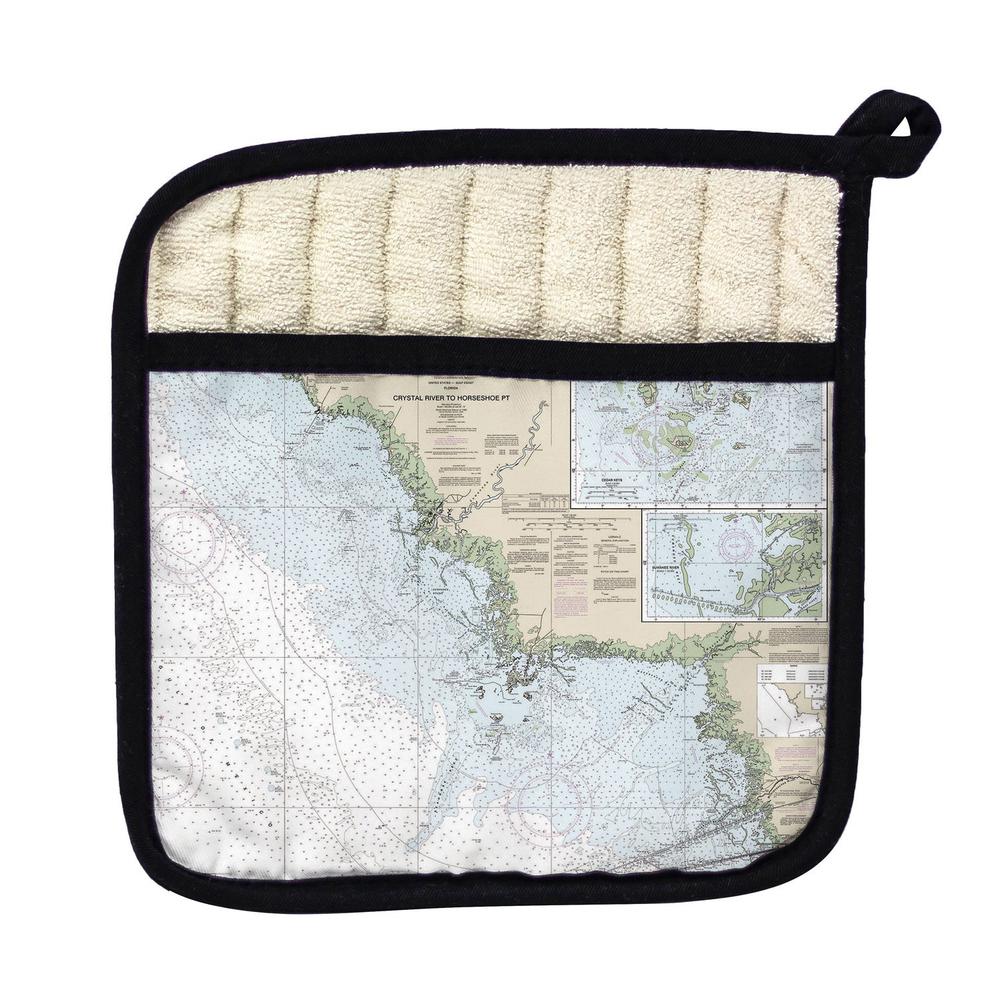 Crystal River to Horseshoe Point, FL Nautical MapPot Holder. Picture 1