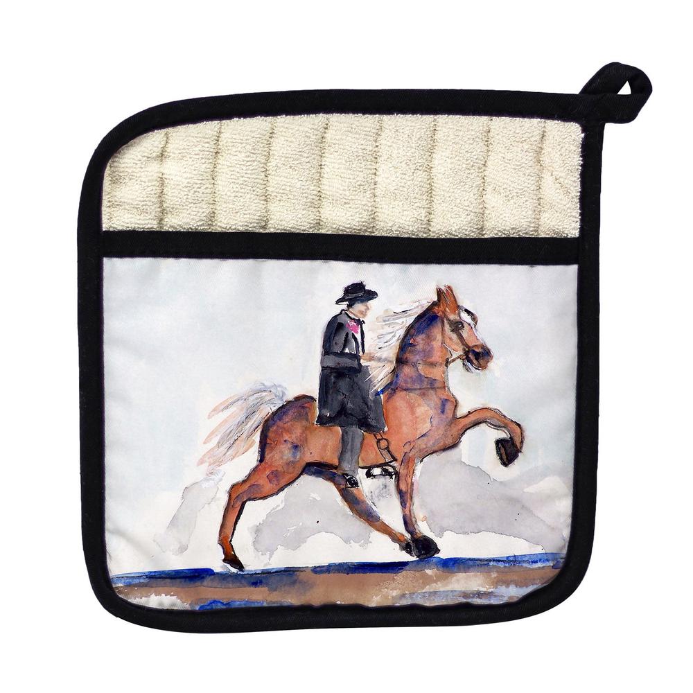 Brown Walking Horse Pot Holder. Picture 1