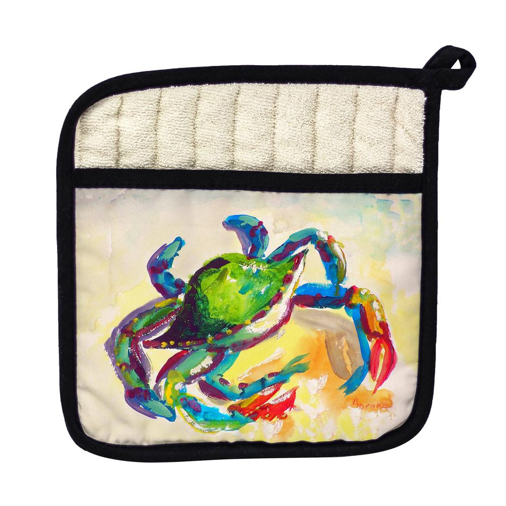 Teal Crab Pot Holder. Picture 1