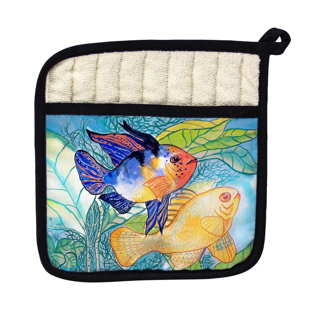 Betsy's Two Fish Pot Holder. Picture 1