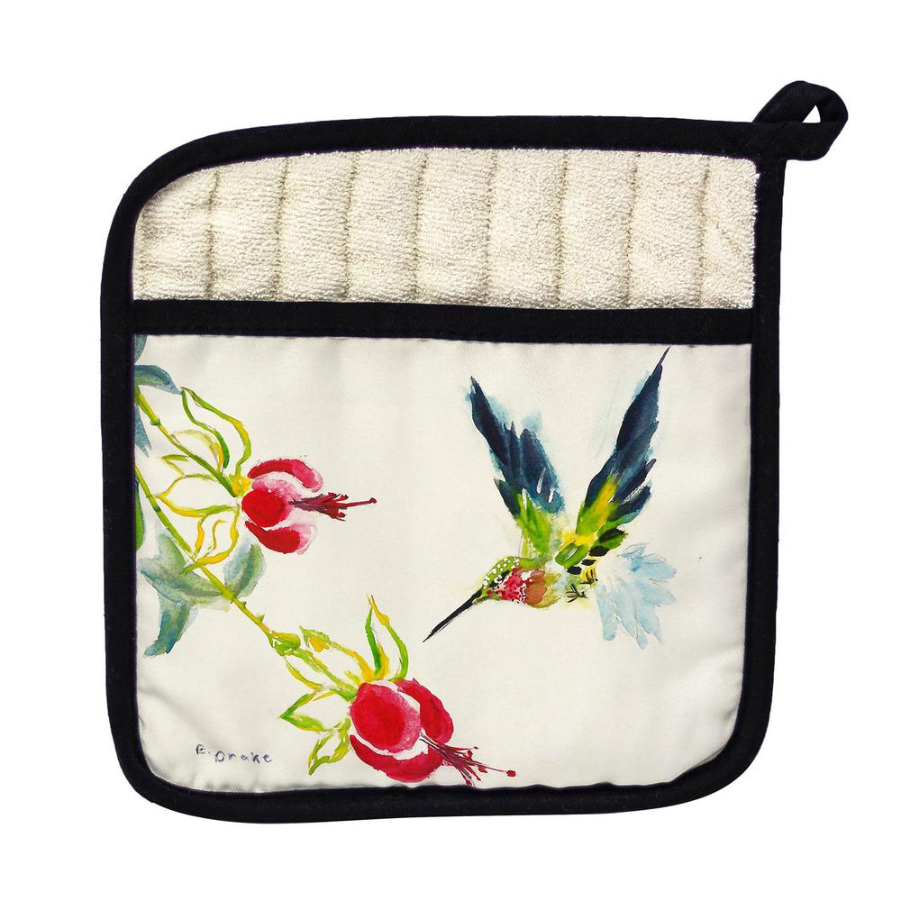 Betsy's Hummingbird Pot Holder. Picture 1