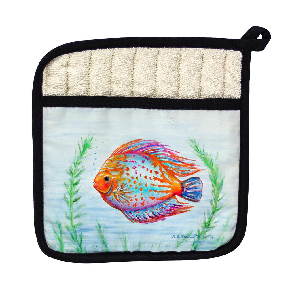 Orange Fish Pot Holder. Picture 1