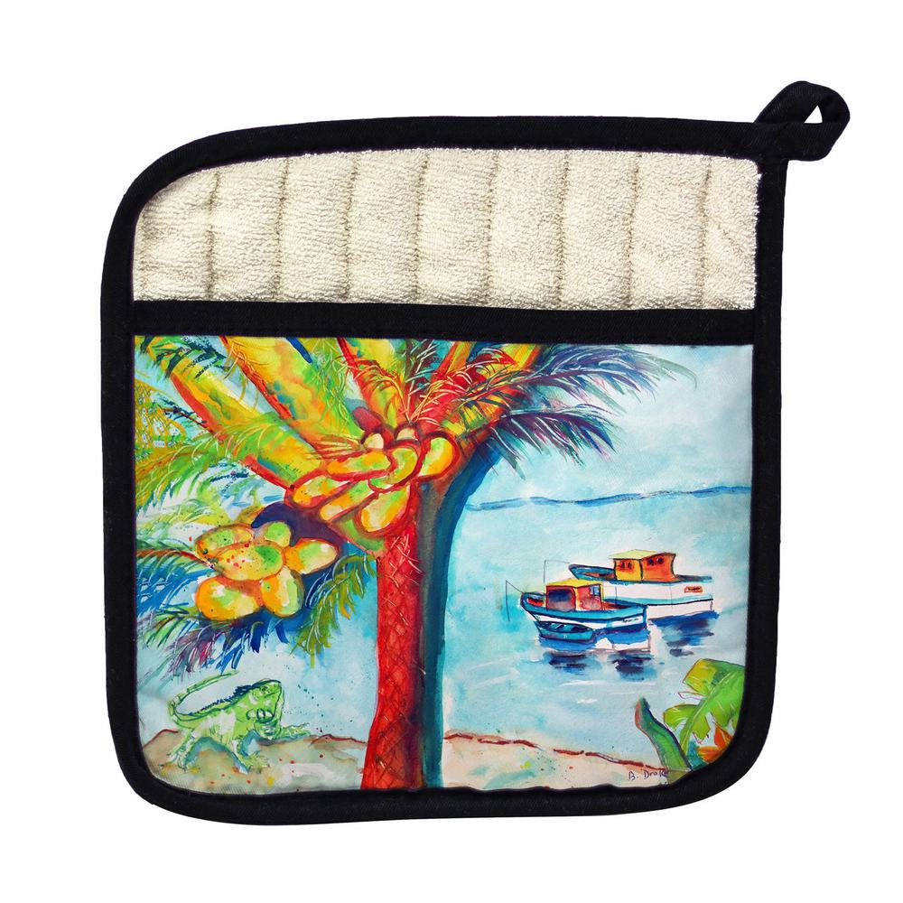 Cocoa Nuts & Boats Pot Holder. Picture 1