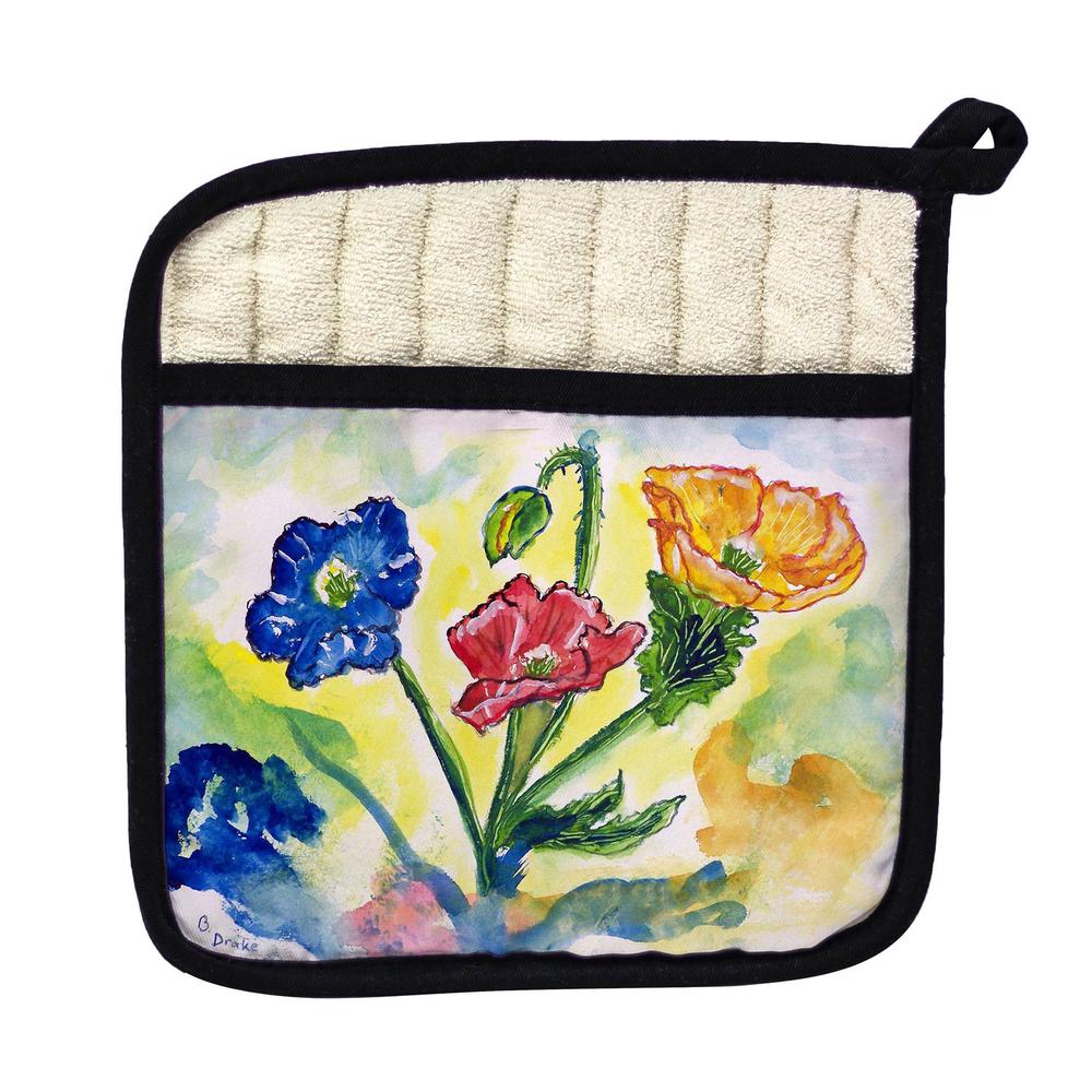 Bugs & Poppies Pot Holder. Picture 1