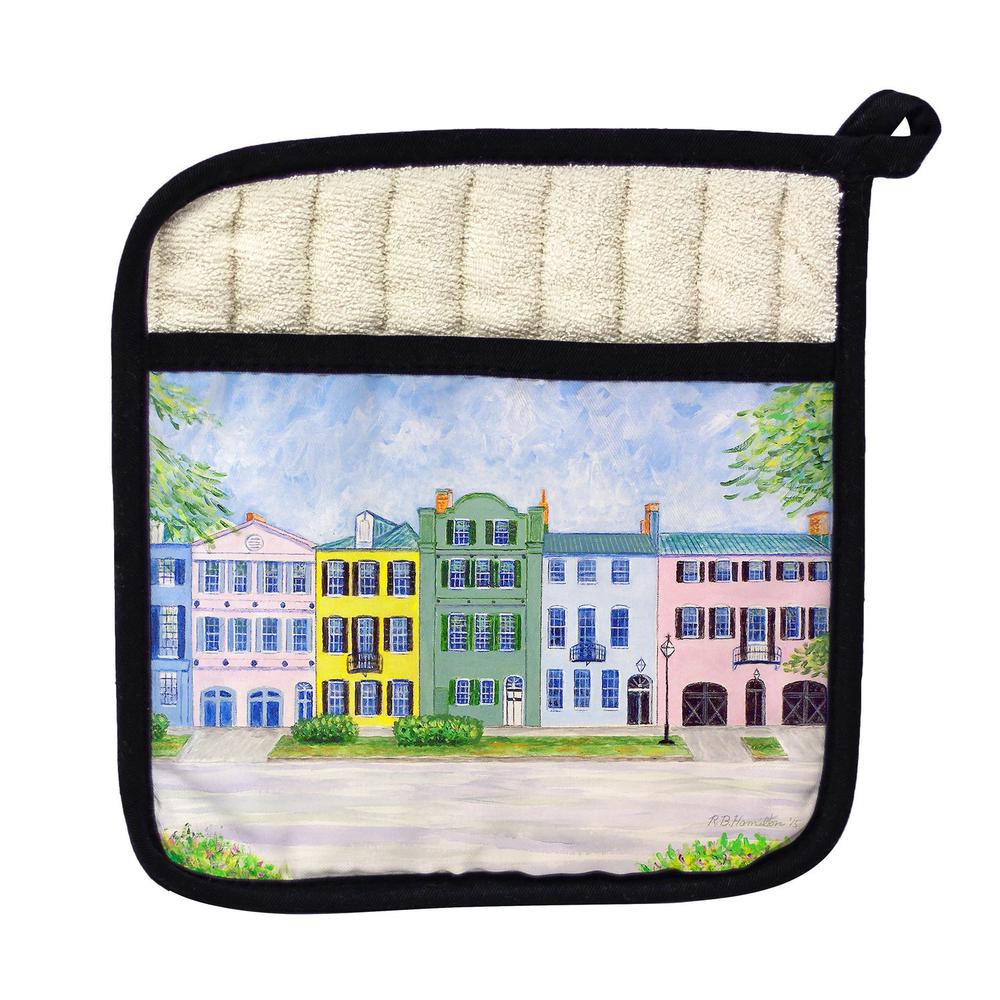 Rainbow Row Pot Holder. Picture 1