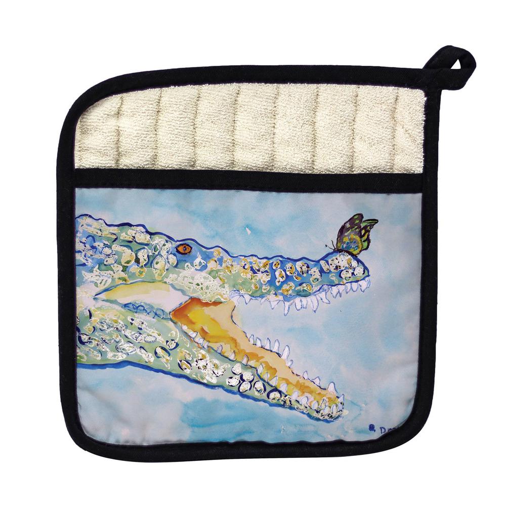 Croc & ButterFly Pot Holder. Picture 1
