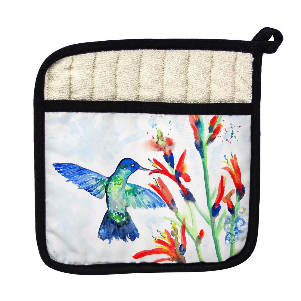 Hummingbird & Fire Plant Pot Holder. Picture 1