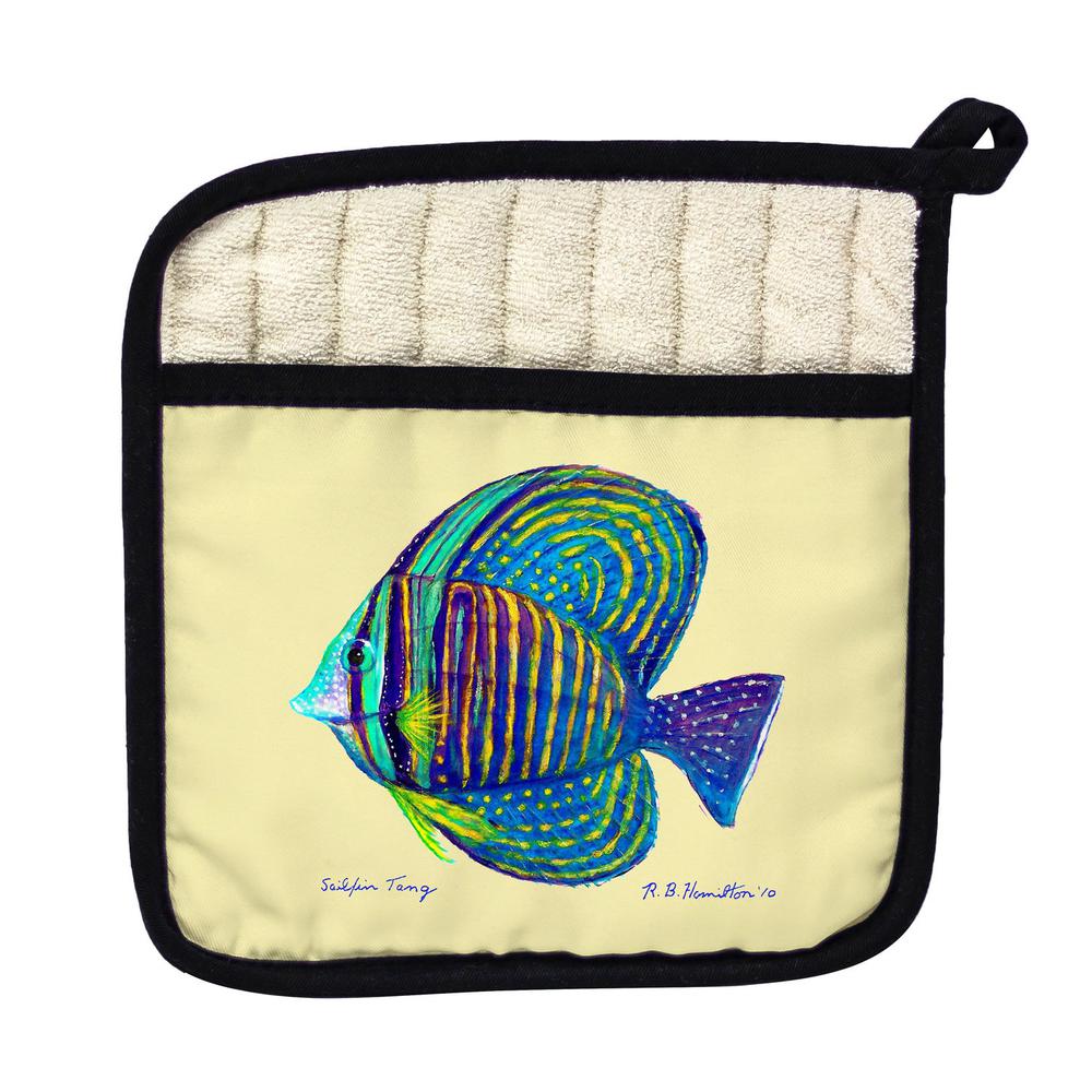 Sailfin Tang - Yellow Pot Holder. Picture 1