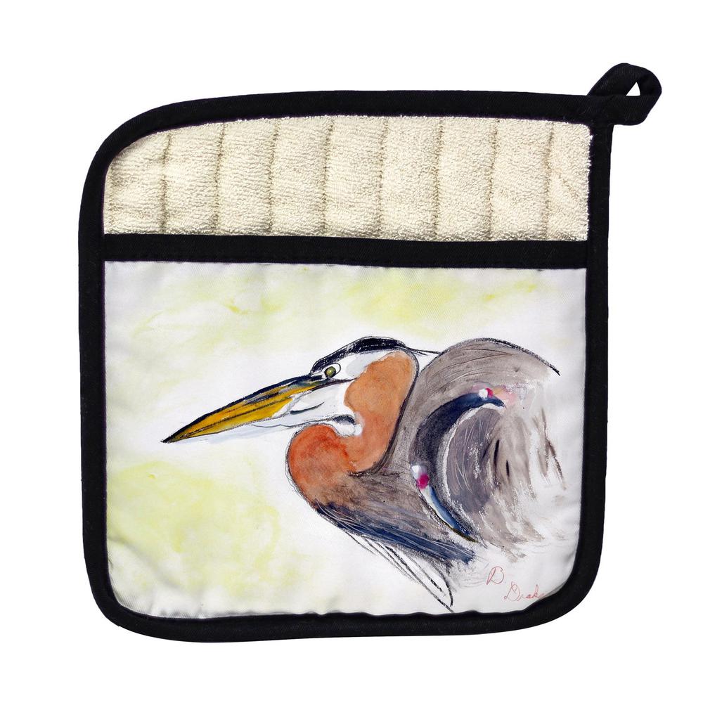 Heron Portrait Pot Holder. Picture 1