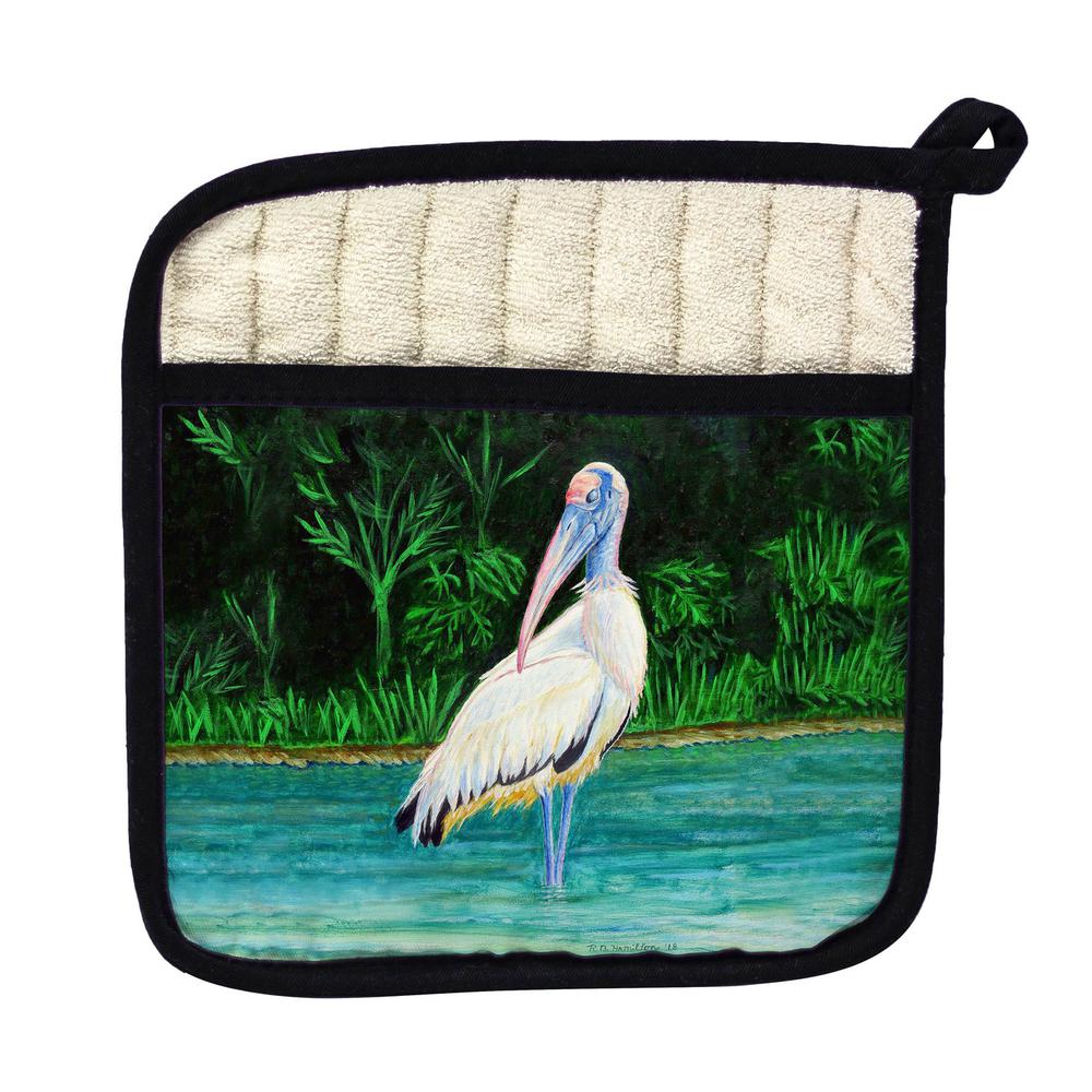 Dick's Wood Stork Pot Holder. Picture 1