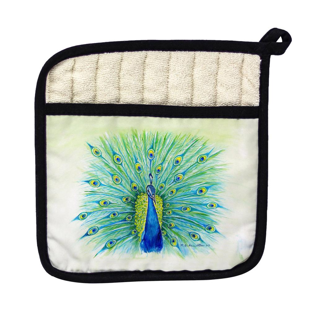 Peacock Pot Holder. Picture 1