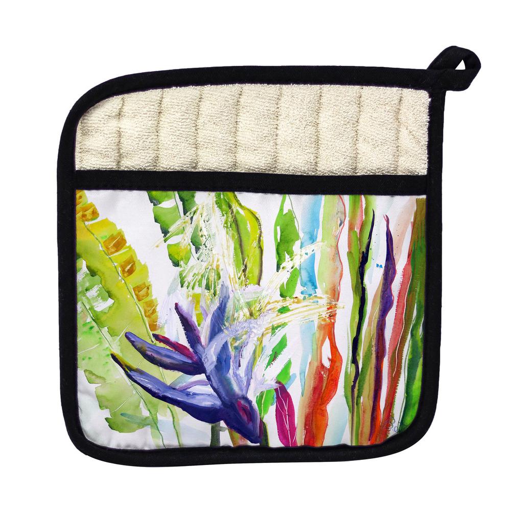 Abstract Bird of Paradise Pot Holder. Picture 1