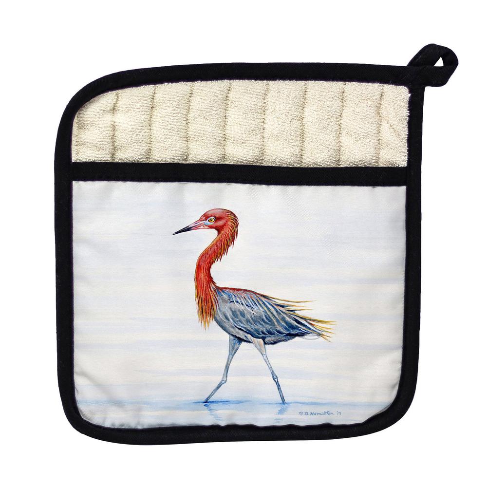 Reddish Egret Pot Holder. Picture 1