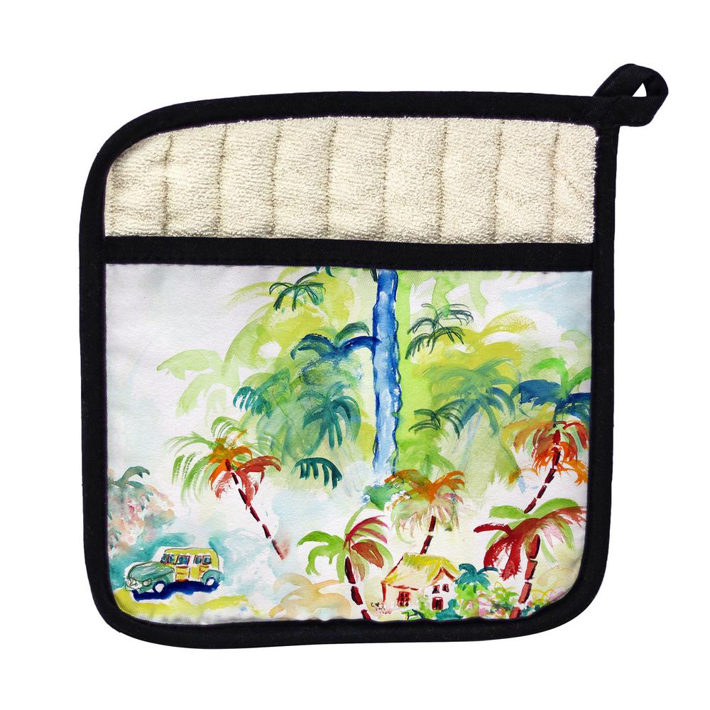 Colorful Palms Pot Holder. Picture 1