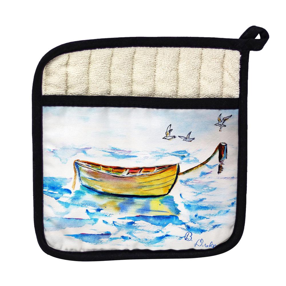 Yellow Row Boat Pot Holder. Picture 1