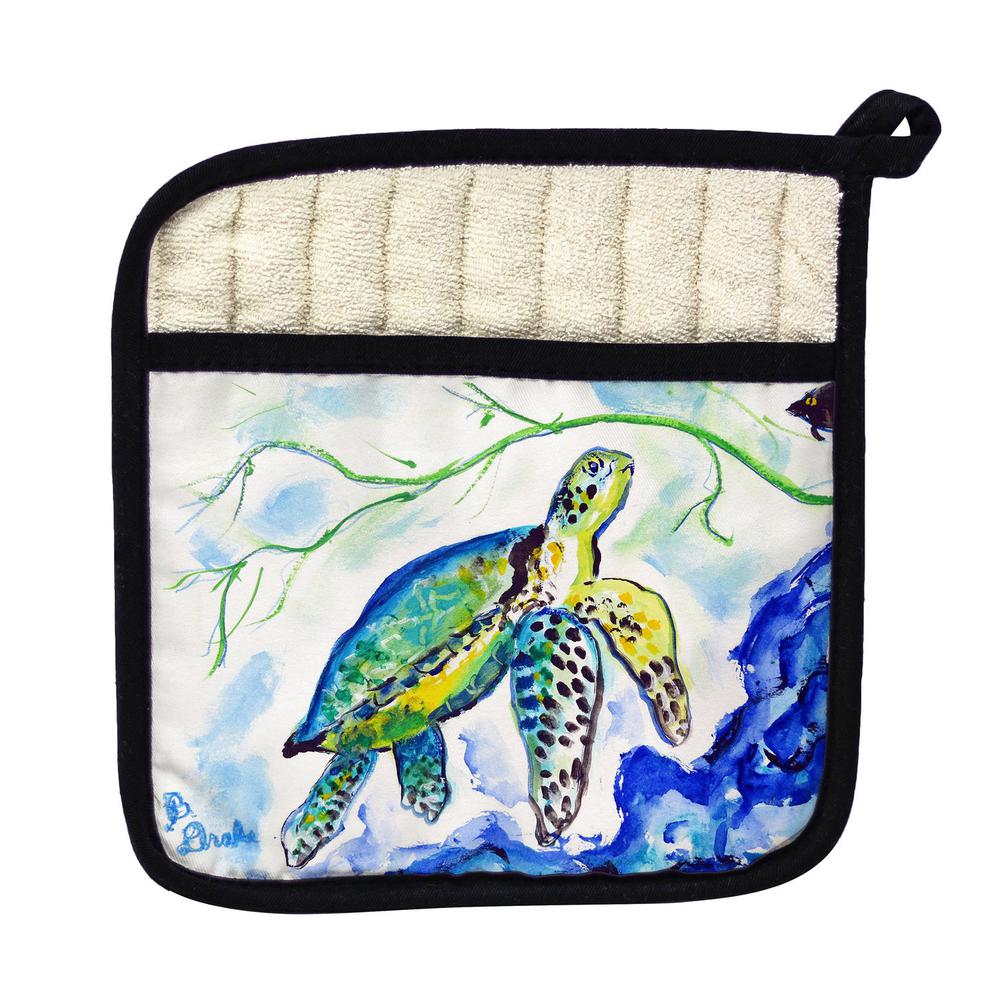 Yellow Sea Turtle Pot Holder. Picture 1