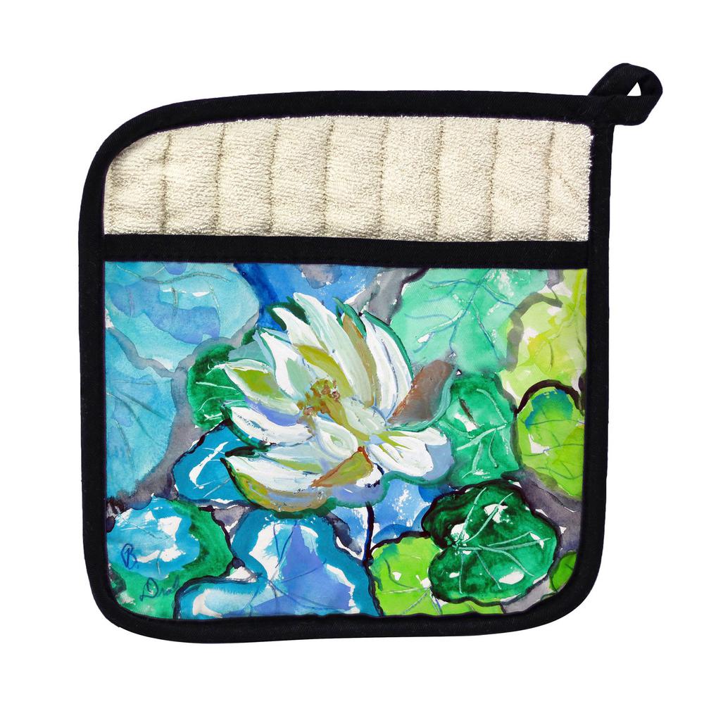 White Lily Pot Holder. Picture 1