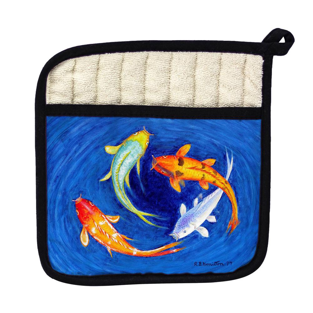 Swirling Koi Pot Holder. Picture 1