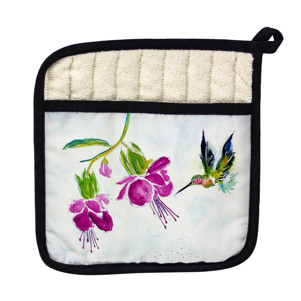 Purple Hummingbird Pot Holder. Picture 1
