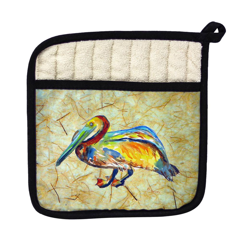 Gertrude Pelican Pot Holder. Picture 1