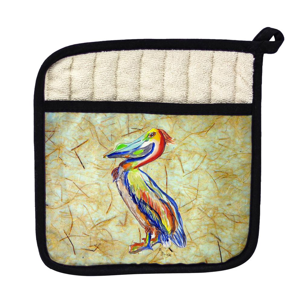 Sylvester Pelican Pot Holder. Picture 1
