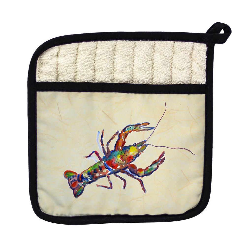 Crayfish on Beige Pot Holder. Picture 1