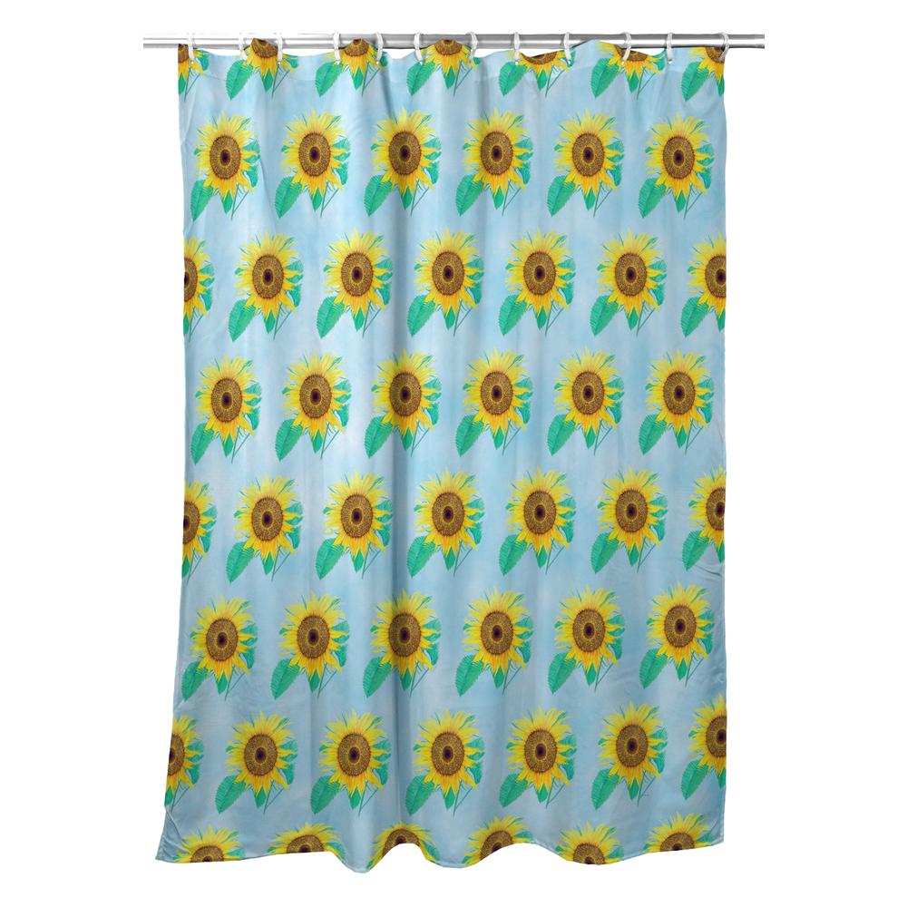 Dick's Sunflower Tiled Shower Curtain. Picture 1