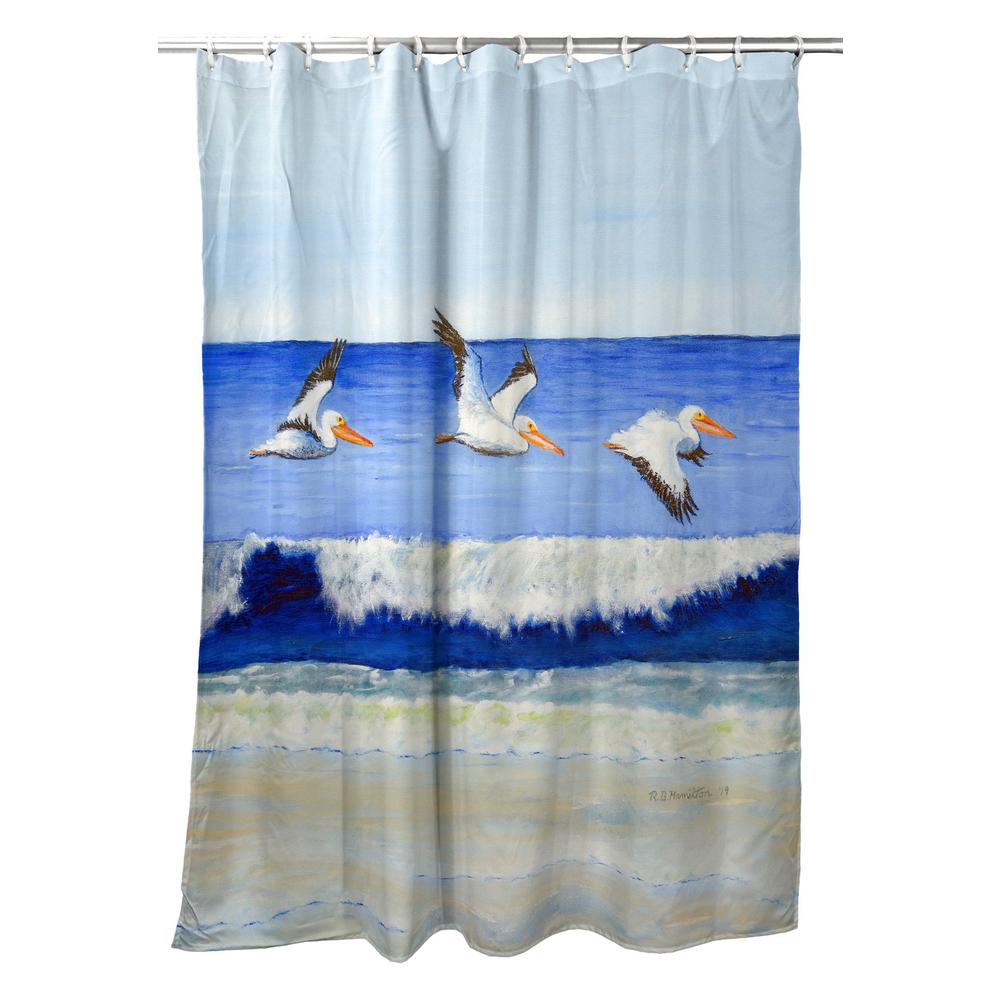 Skimming the Surf Shower Curtain. Picture 1