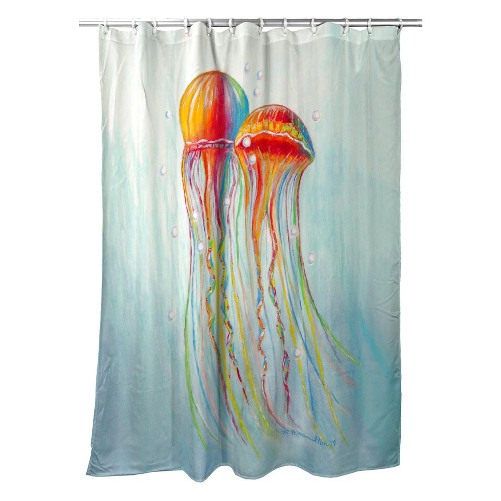 Colorful Jellyfish Shower Curtain. Picture 1