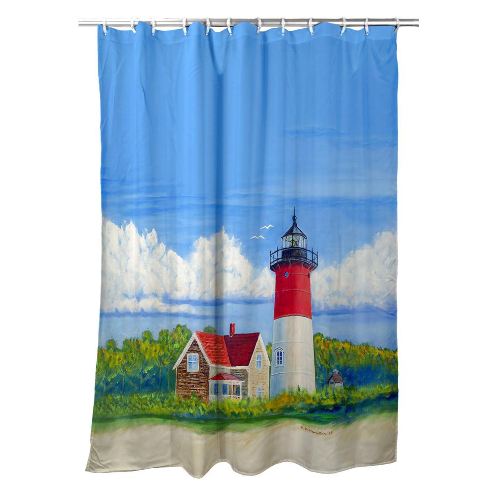 Nauset Lighthouse, MA Shower Curtain. Picture 1