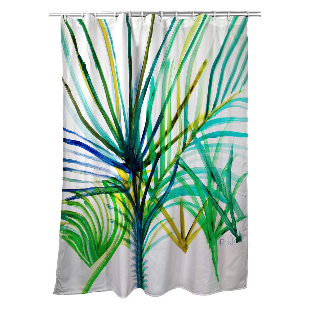 Teal Palms Shower Curtain. Picture 1
