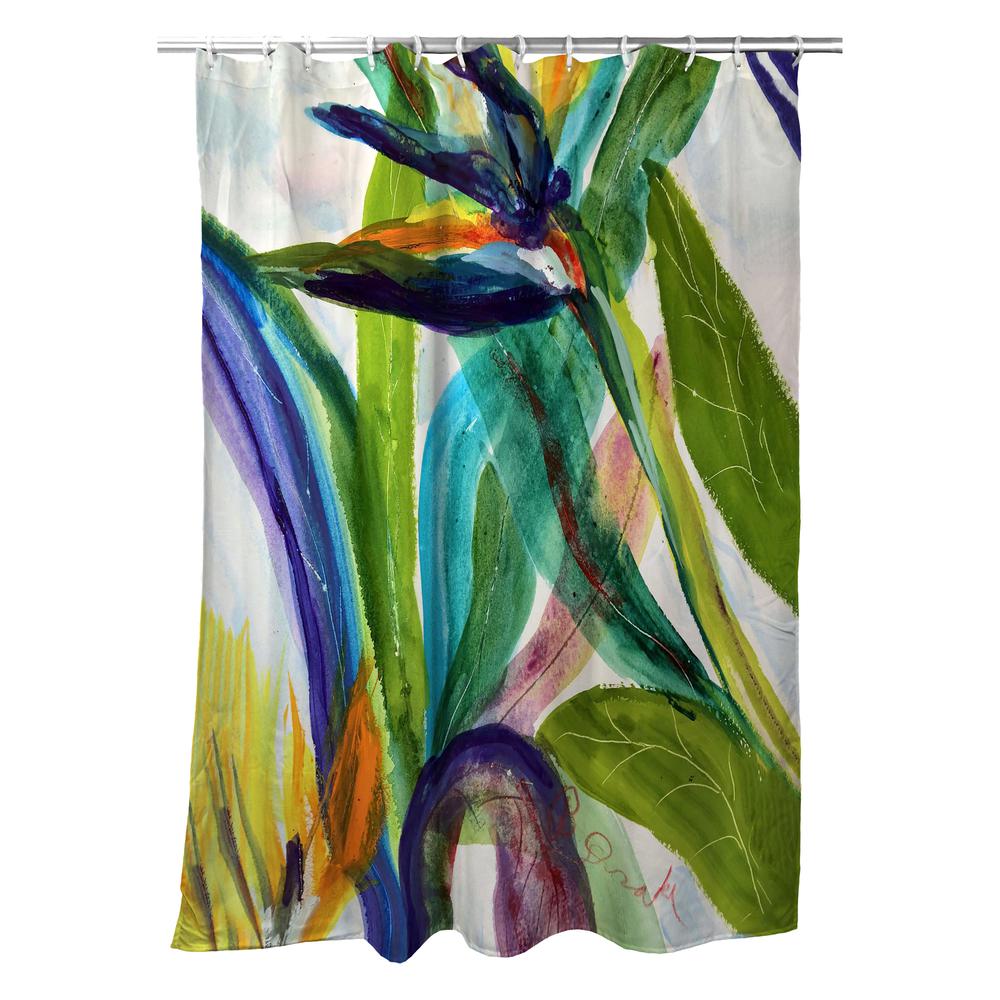 Teal Paradise II Shower Curtain. Picture 1