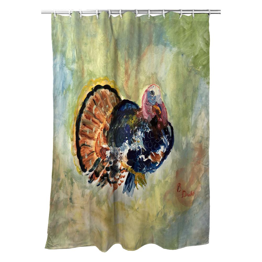 Colorful Turkey Shower Curtain. Picture 1