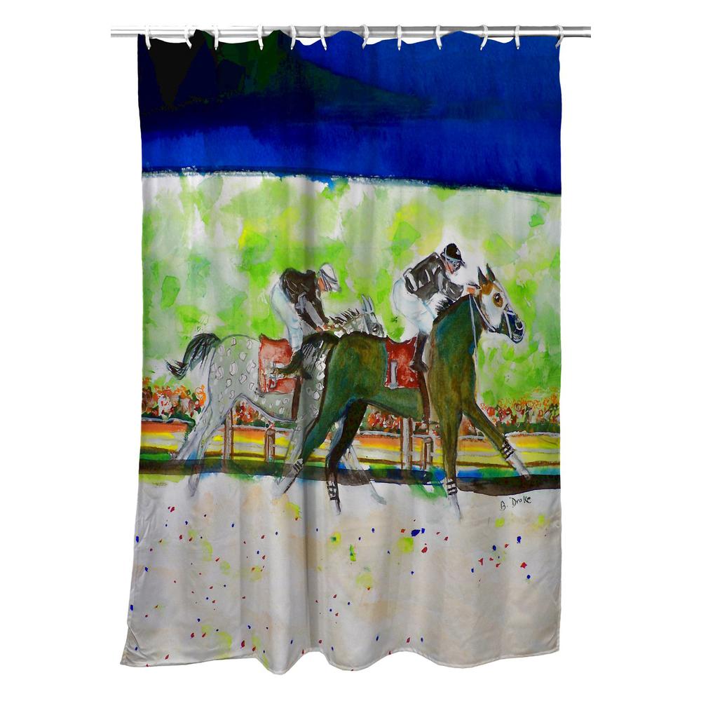 Close Race Shower Curtain. Picture 1