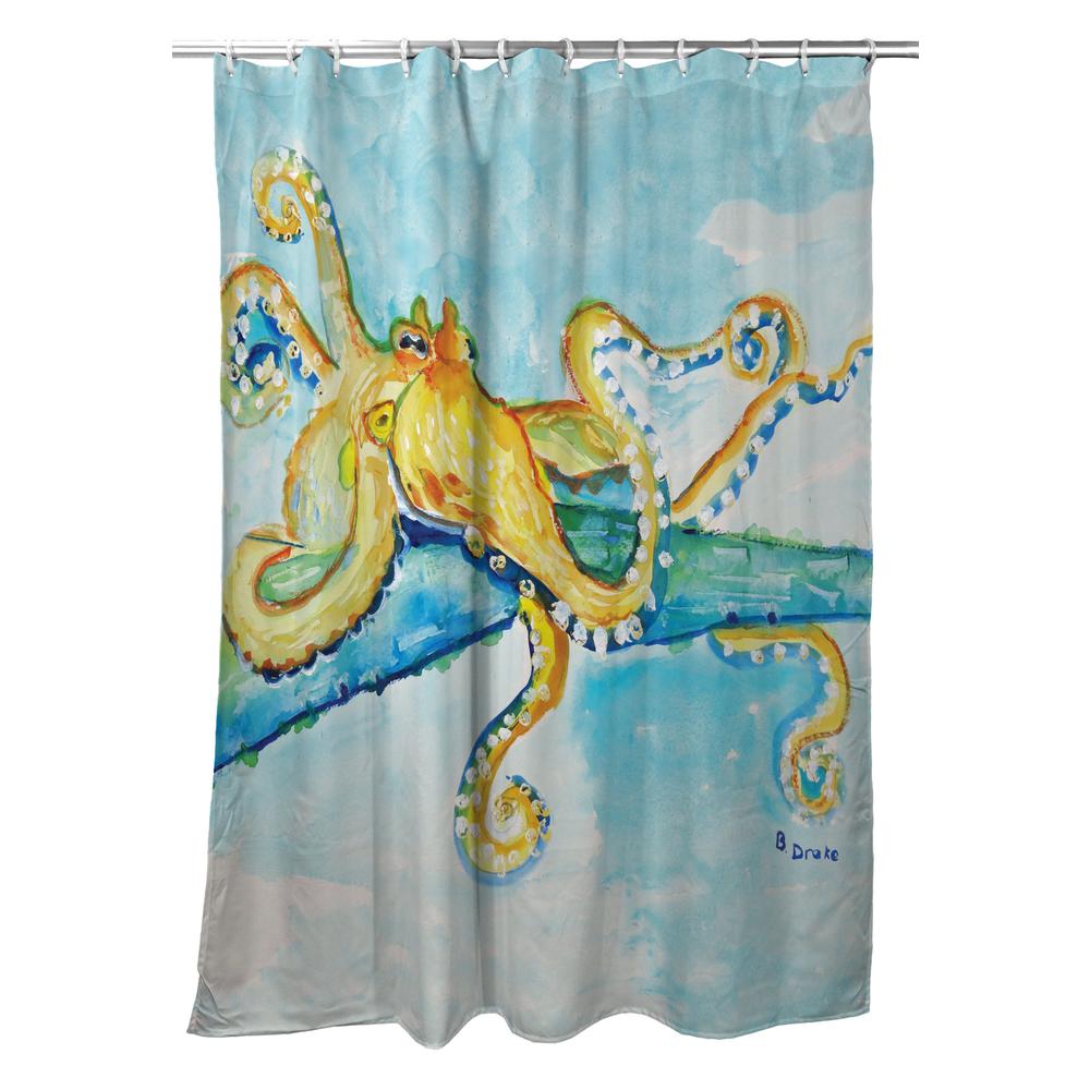 Gold Octopus Shower Curtain. Picture 1