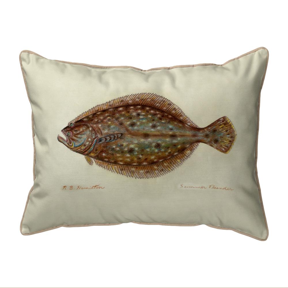 Flounder Small Indoor/Outdoor Pillow 11x14. Picture 1