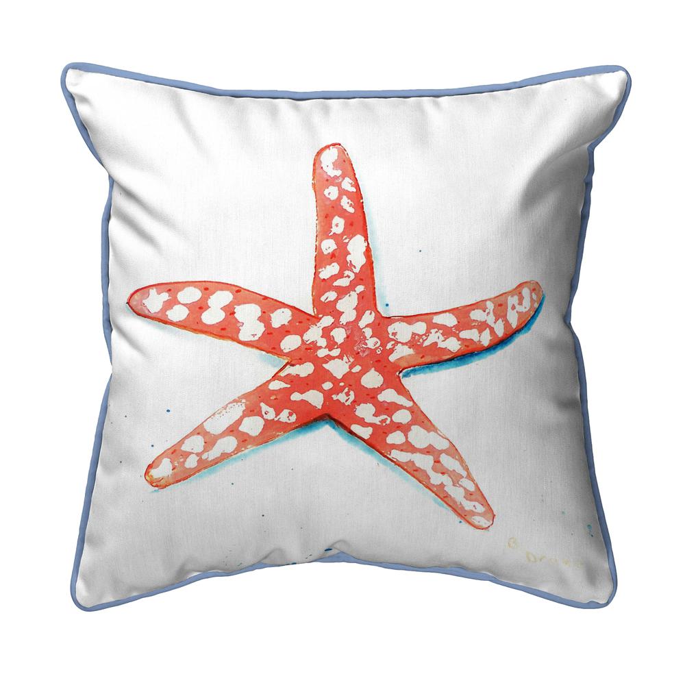 Coral Starfish Small Indoor/Outdoor Pillow 12x12. Picture 1