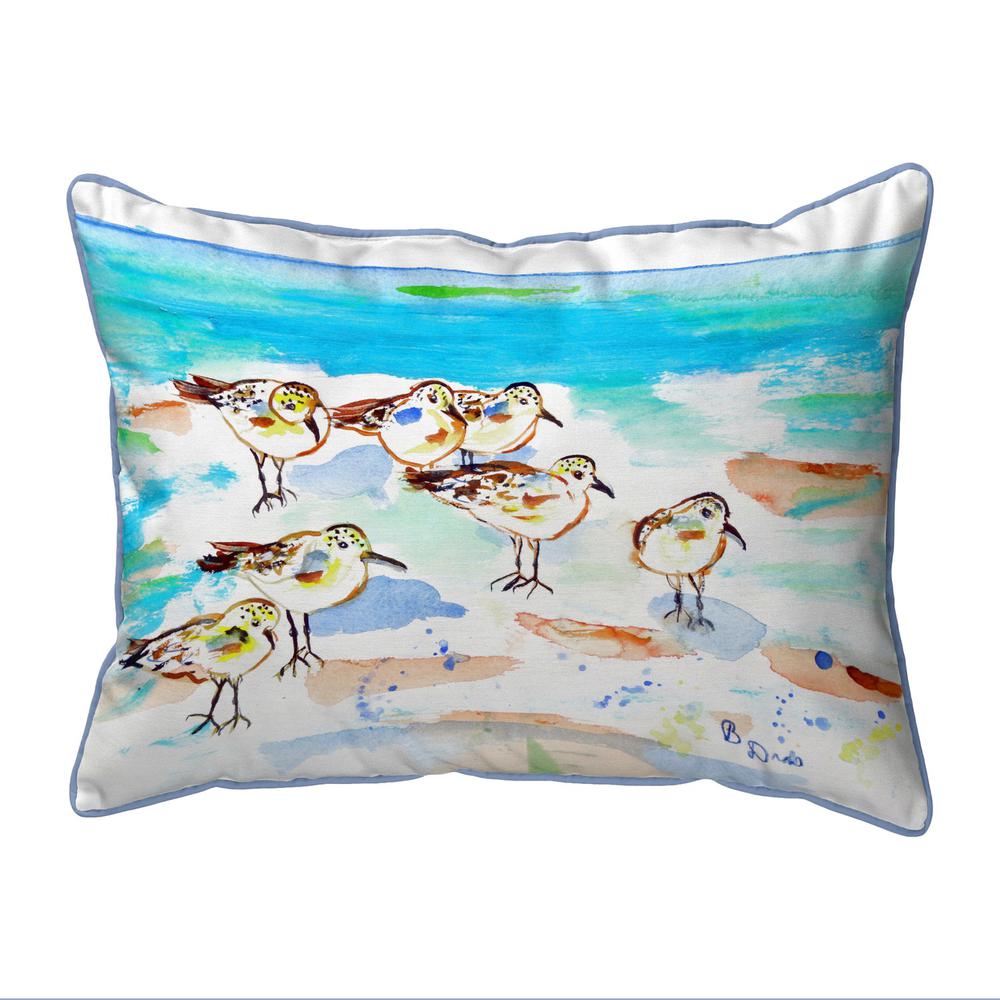 Seven Sanderlings Small Corded Indoor/Outdoor Pillow 11x14. Picture 1
