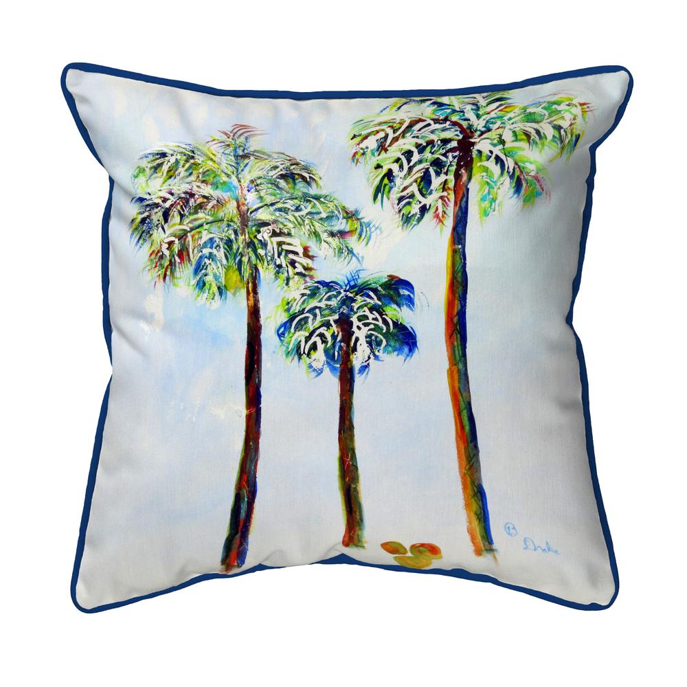 Three Palms Small Indoor/Outdoor Pillow 12x12. Picture 1