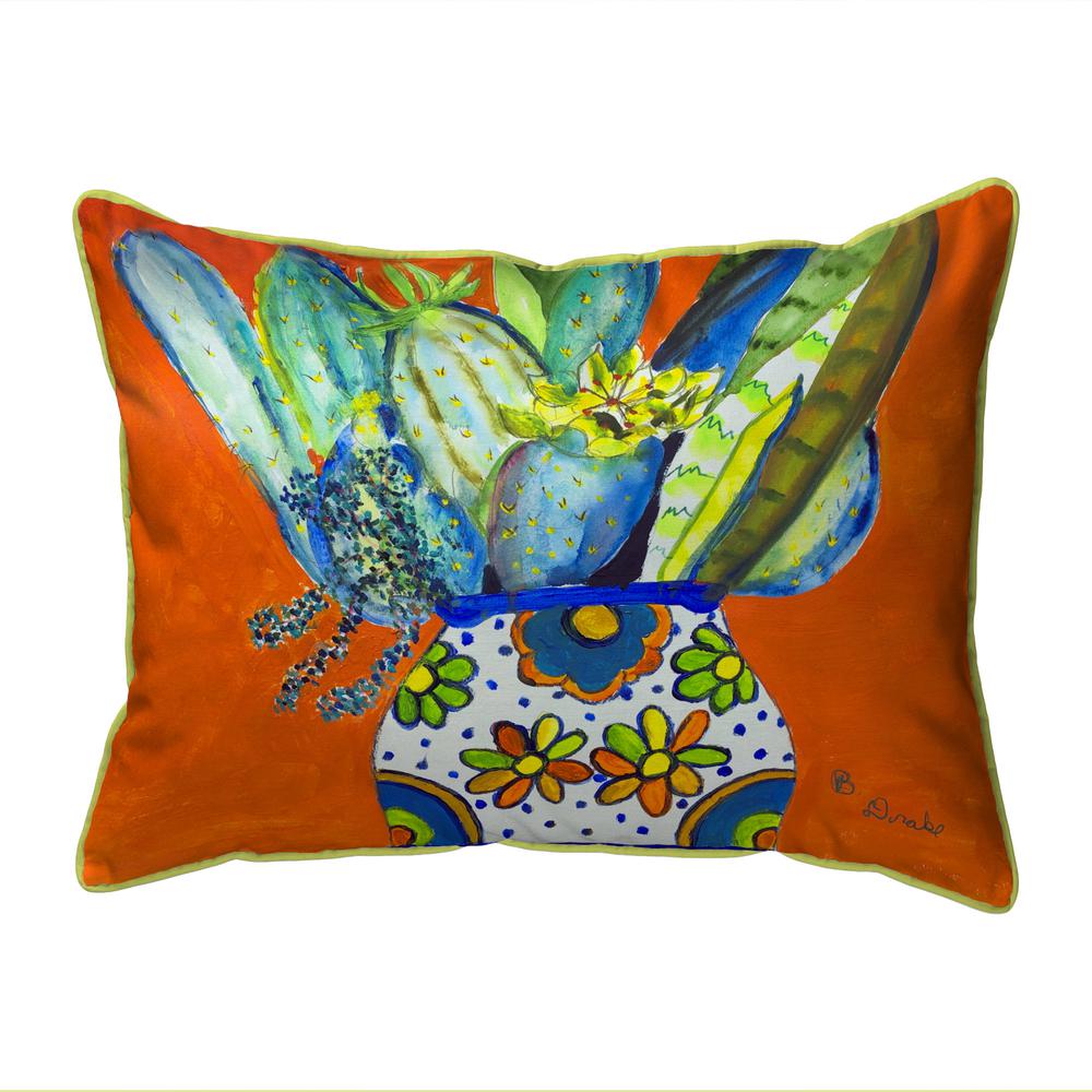 Potted Cactus Small Indoor/Outdoor Pillow 11x14. Picture 1