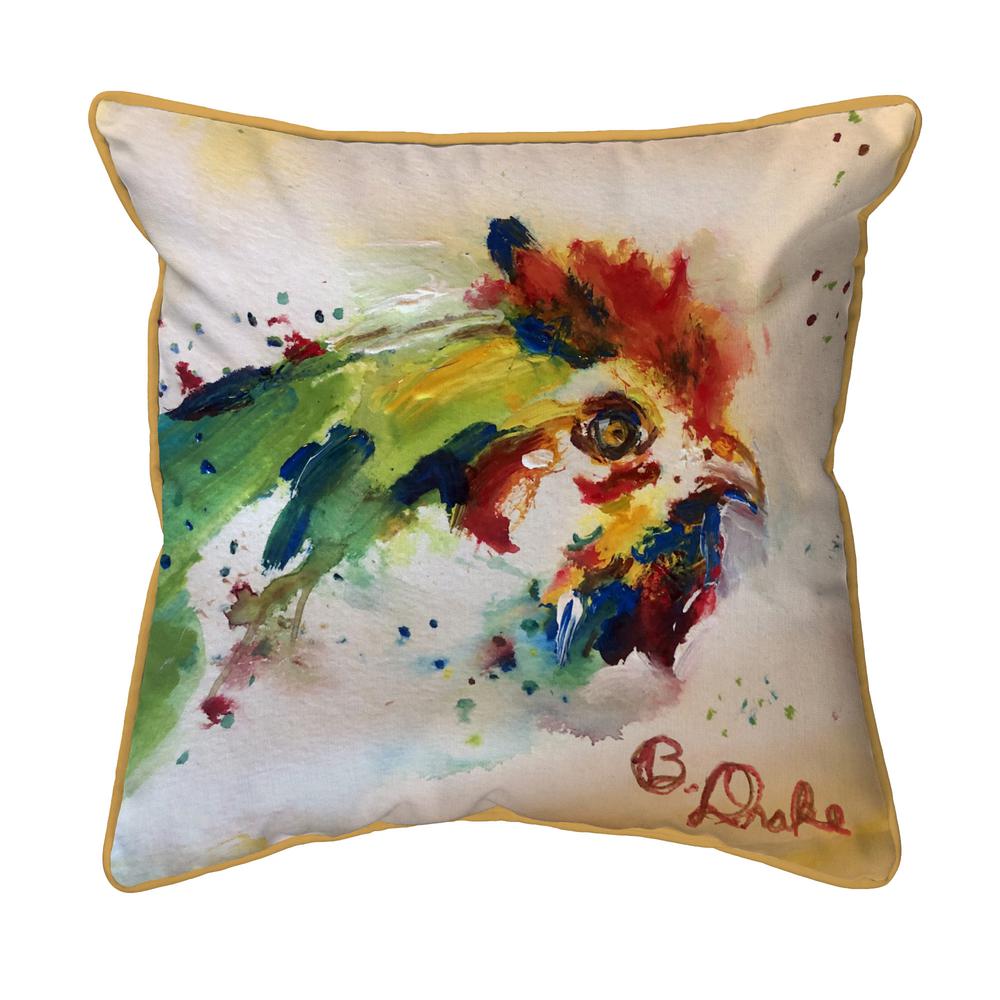 Chicken Portrait Small Indoor/Outdoor Pillow 12x12. Picture 1