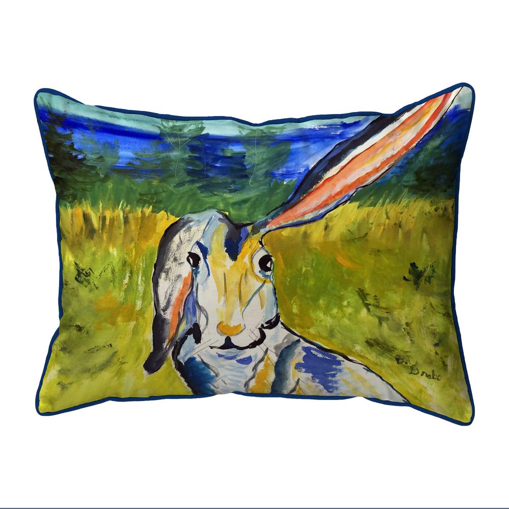 Rabbit Portrait Small Indoor/Outdoor Pillow 11x14. Picture 1