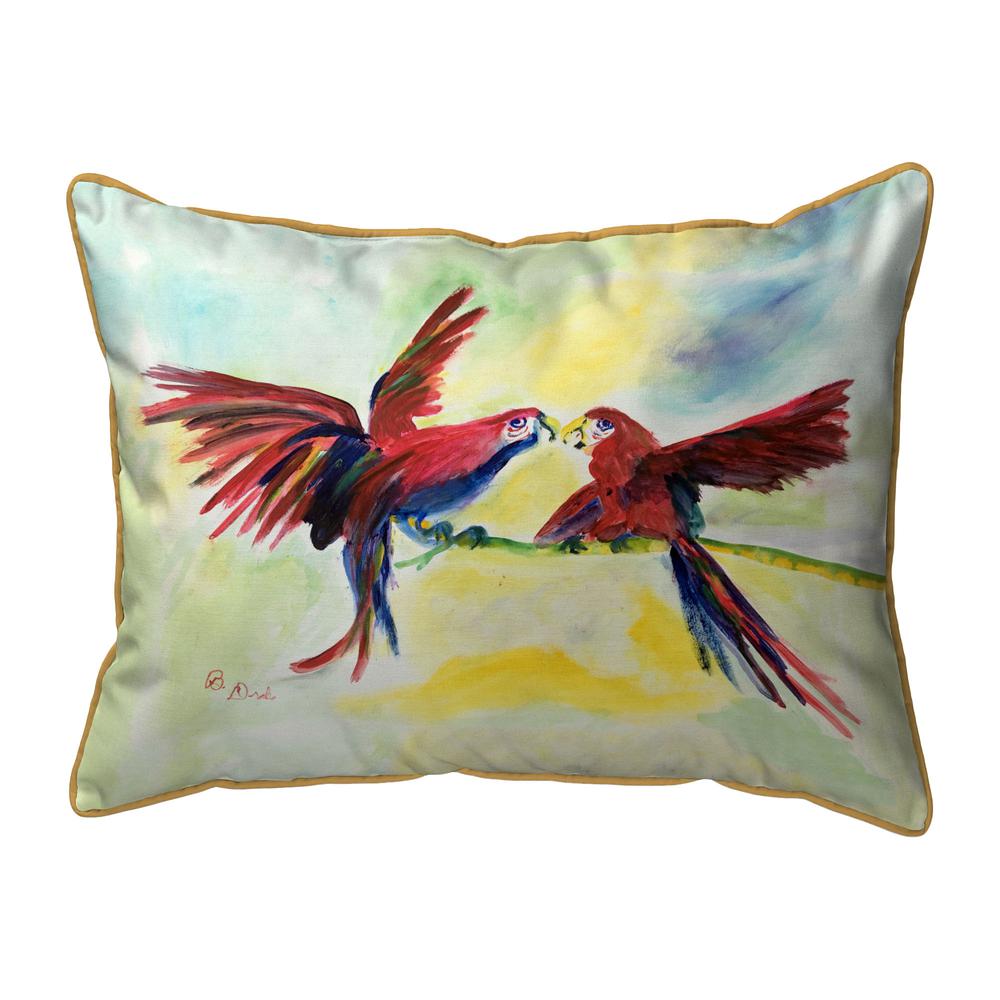 Parrot Gossip Small Indoor/Outdoor Pillow 11x14. Picture 1