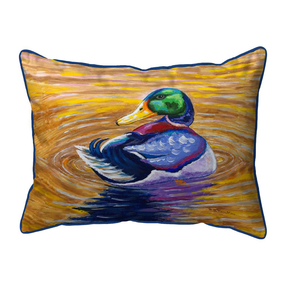 Duck Looking Small Indoor/Outdoor Pillow 11x14. Picture 1