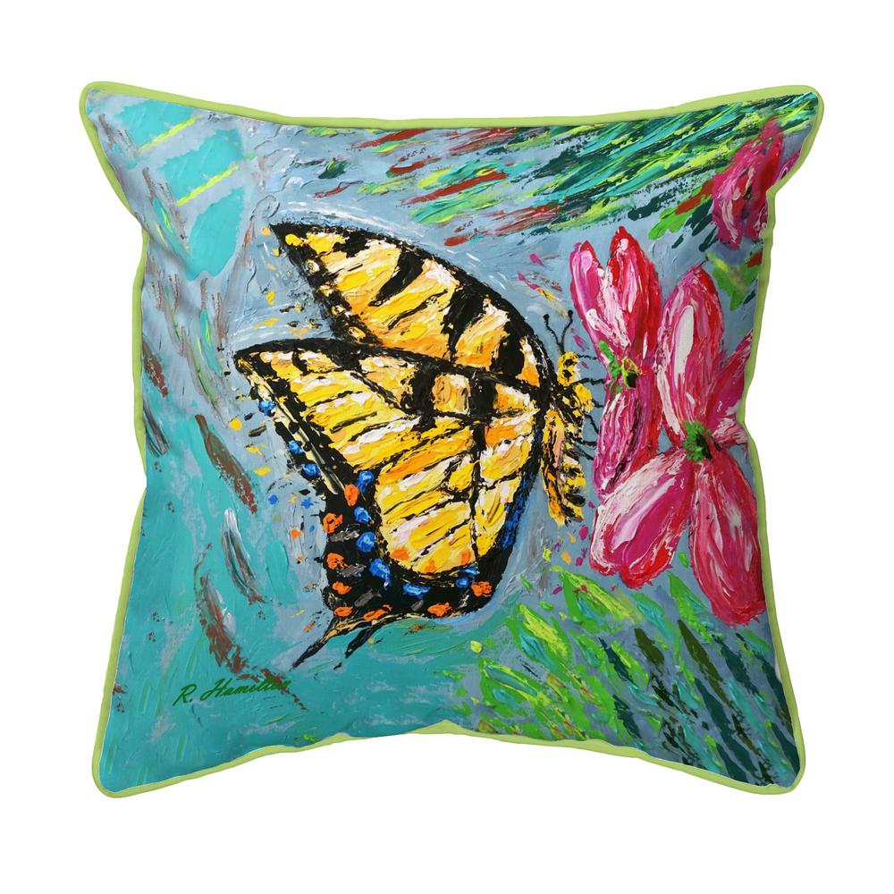Palette Tiger Swallowtail Small Indoor/Outdoor Pillow 12x12. Picture 1