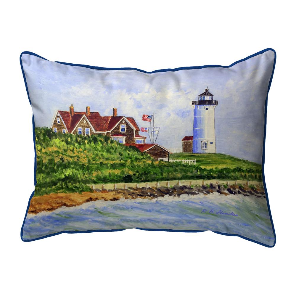 Nobska Lighthouse Small Indoor/Outdoor Pillow 11x14. Picture 1