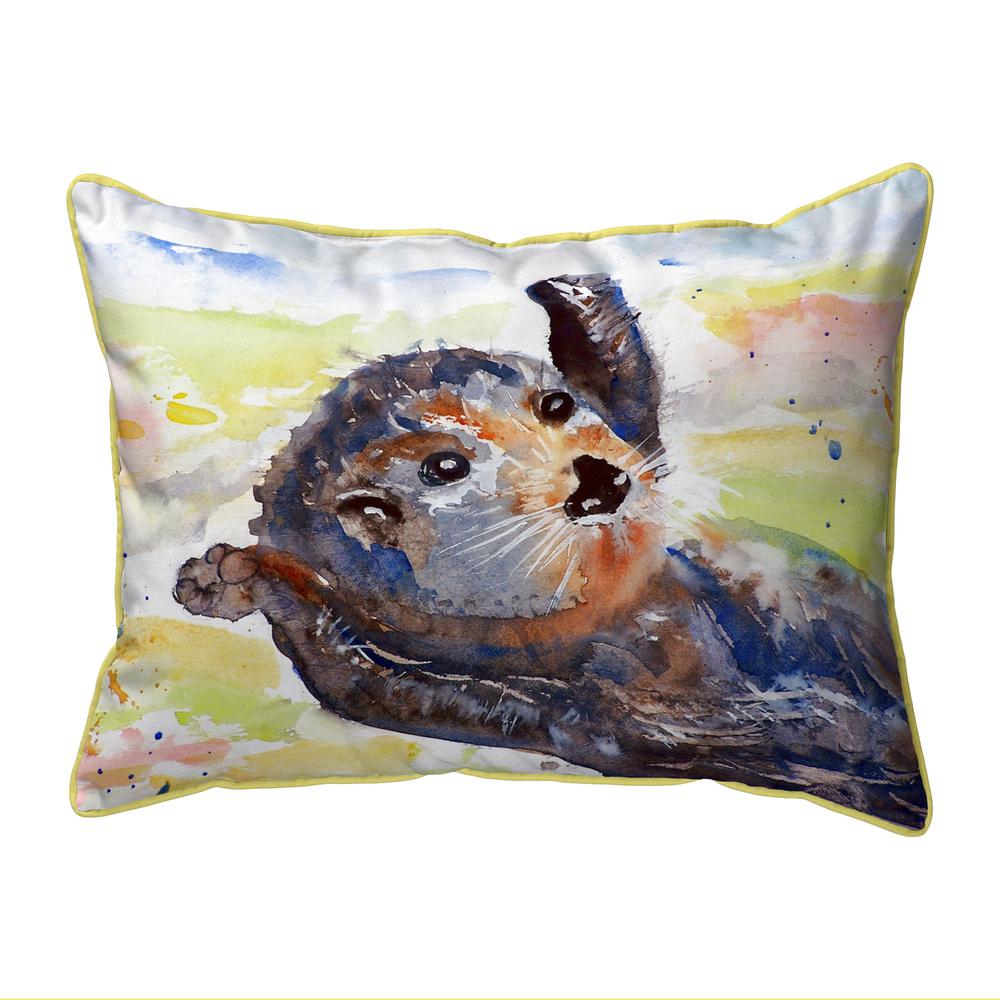 Otter Small Indoor/Outdoor Pillow 11x14. Picture 1