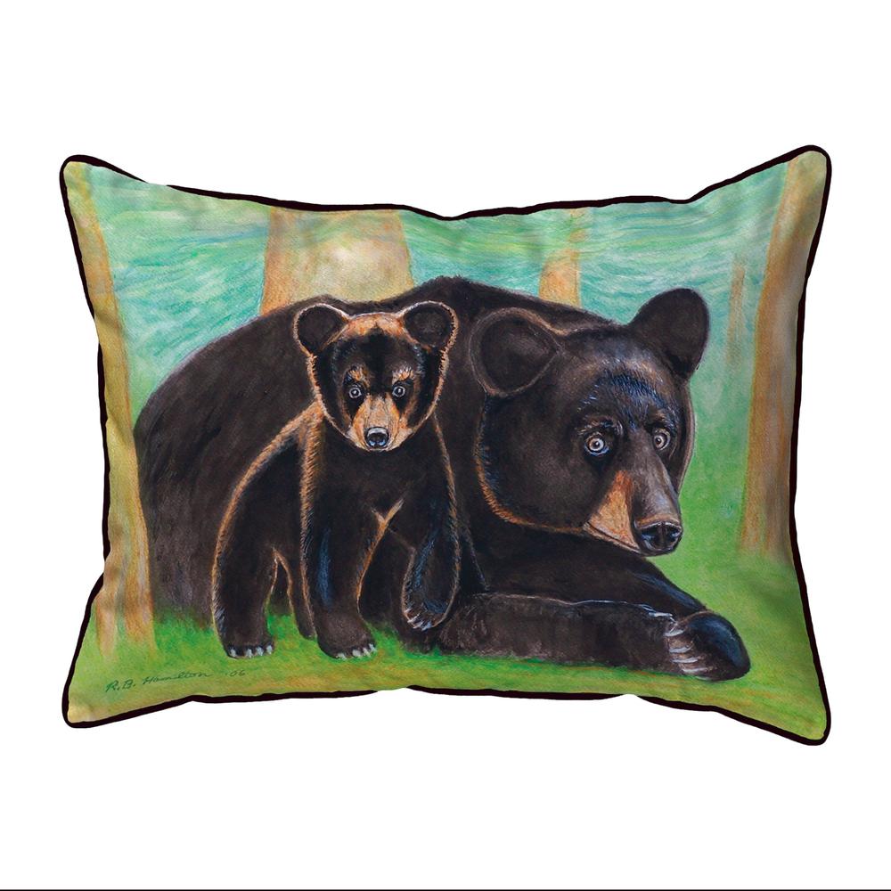 Bear & Cub Small Indoor/Outdoor Pillow 11x14. Picture 1