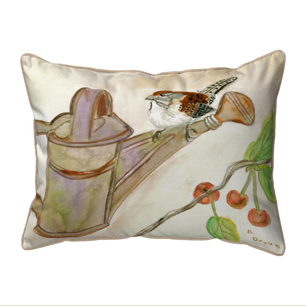 Carolina Wren Small Indoor/Outdoor Pillow 11x14. Picture 1