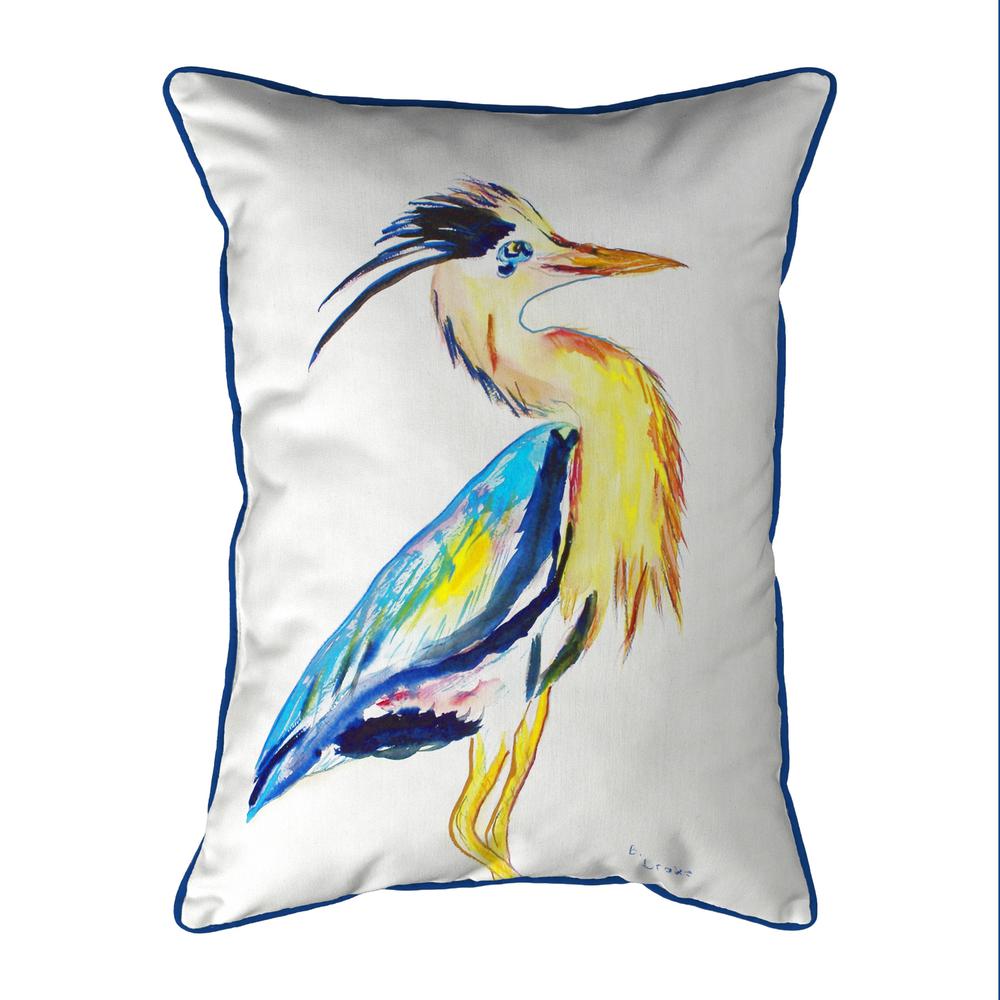 Vertical Blue Heron Small Indoor/Outdoor Pillow 11x14. Picture 1